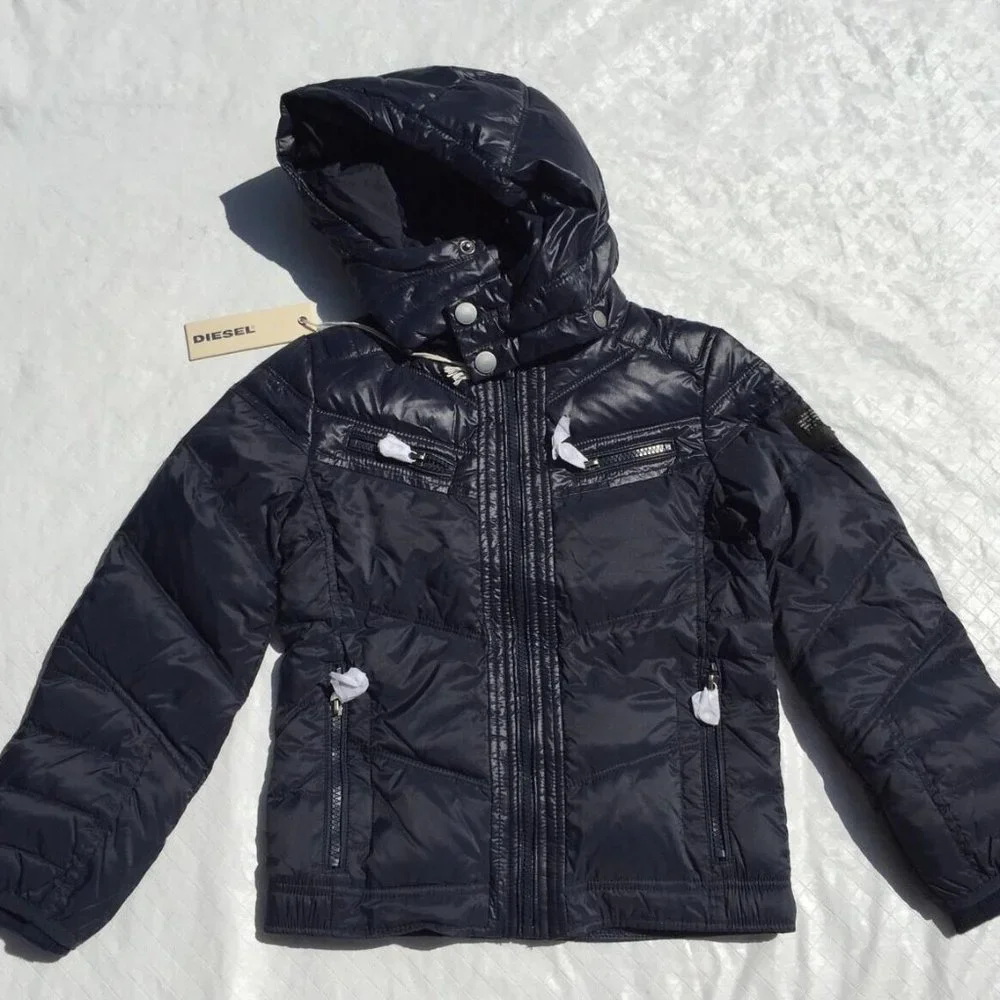 DIESEL*Navy Blue Hooded 'Janton' Jacket Coat $209 - Picture 1 of 6